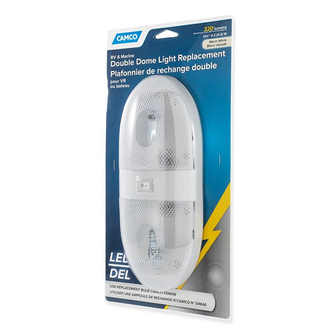 Camco LED Double Dome Light 41321 Packaging - Front | United RV Parts