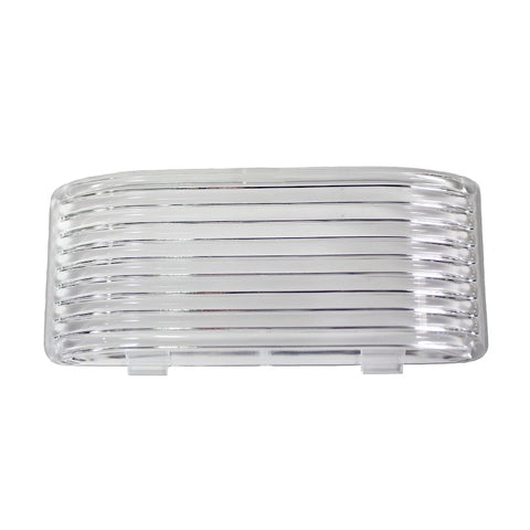Clear Plastic RV Porch Light Lens 18106 - Front View | United RV Parts