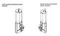 BAL G5.5 Slide Out Left and Right Hand Extended Shaft Motors - Diagram View | United RV Parts