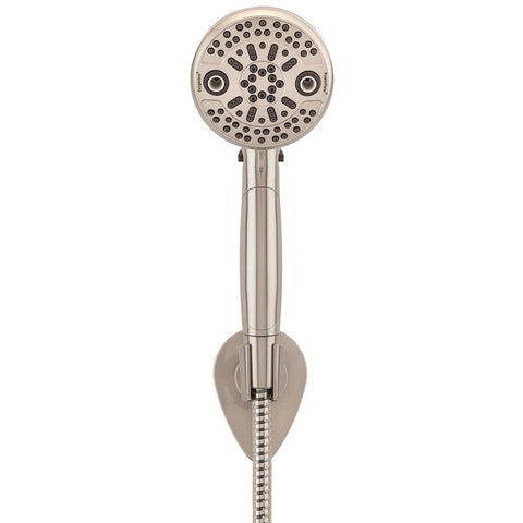 Brushed Nickel Oxygenics PowerFlow RV Handheld Shower - Front View | United RV Parts