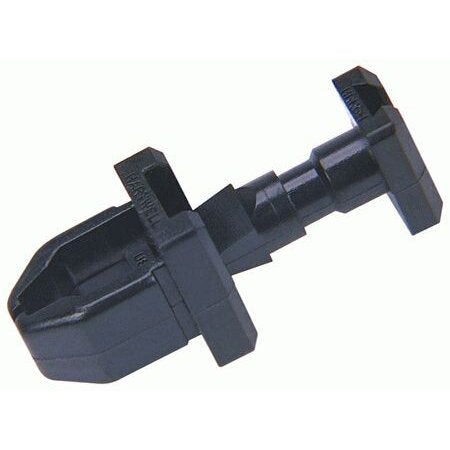 Black Plastic Replacement Door Latch 13516372 - Angled View | United RV Parts