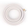 White Braided AquaFlex RV Fresh Water Hose 25ft Coiled - Top View | United RV Parts