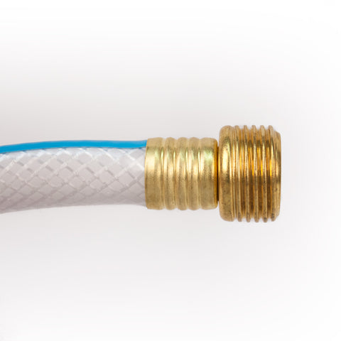Teknor Apex AquaFlex RV Hose Brass Male End Fitting Close-Up Detail | United RV Parts