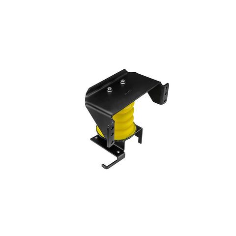 Yellow SumoSprings SSR-187-54-1 Single Spring Assembly with Black Mounting Bracket - Side View | United RV Parts