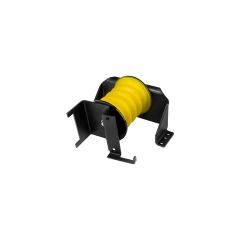 Yellow SumoSprings SSR-187-54-1 Single Spring in Black Mounting Bracket - Angled View | United RV Parts