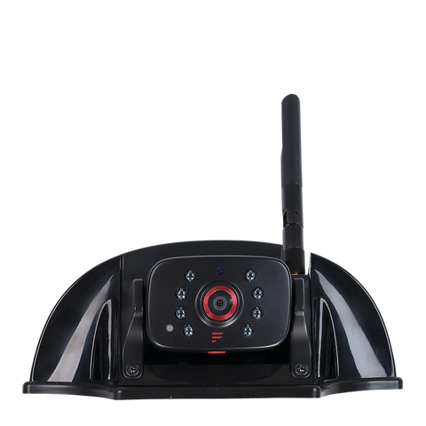 Black Furrion Vision S+ Sharkfin Camera with Infrared LEDs - Front View | United RV Parts