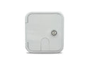 Polar White Plastic RV City Water Hatch with Key Lock - Front View | United RV Parts