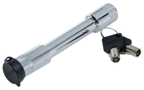 Chrome Fastway Locking Hitch Pin 86-00-3050 with Keys - Angled View | United RV Parts
