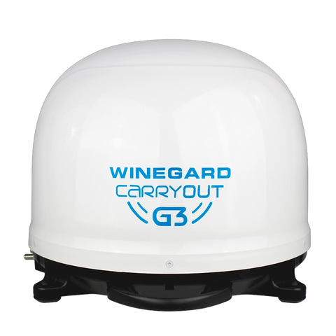 White Winegard Carryout G3 Automatic RV Satellite GM-9000 - Front View | United RV Parts