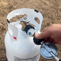 White Propane Tank with Flame King GasStop Gauge - Outdoor Installation | United RV Parts
