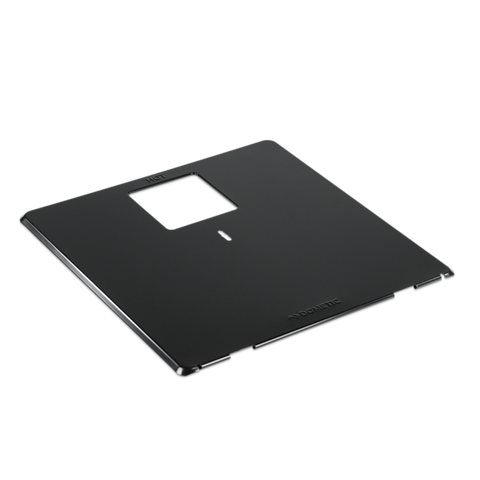 Black Dometic RV Water Heater Door 94010 6 Gallon Single Latch - Angled Front View | United RV Parts