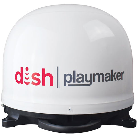 White DISH Playmaker Portable Satellite Antenna PL-7000 - Front View | United RV Parts