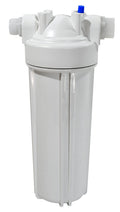 White Plastic RV Water Filter Housing Full Front View - Valterra AquaFRESH A01-1138BU | United RV Parts