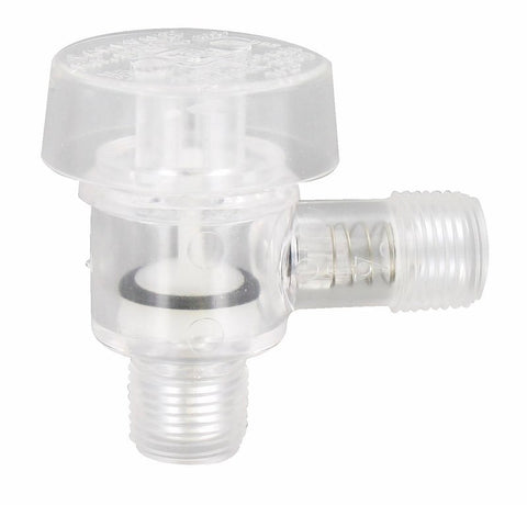 White Plastic RV Check Valve Vacuum Breaker A10-3050 - Side View | United RV Parts