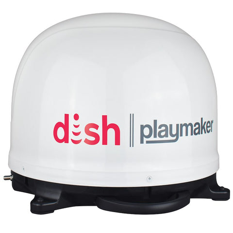 White DISH Playmaker Portable Satellite Antenna PL-7000 - Side Profile | United RV Parts