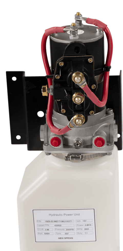 Lippert Hydraulic Pump Unit Complete Assembly Front View | United RV Parts