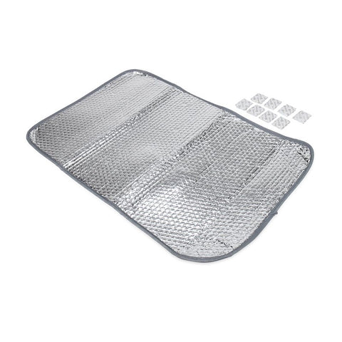 Silver Reflective RV Window Cover with Suction Cups - Flat View | United RV Parts