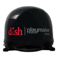 Black DISH Playmaker Dual HD RV Satellite Antenna - Side Profile View | United RV Parts