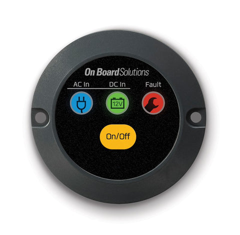 Marinco 06150 Inverter Round Remote Panel - AC In, DC In, Fault Indicators with On/Off Button | United RV Parts