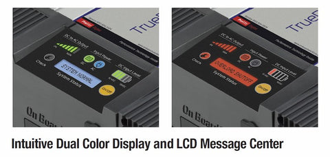 Marinco Power Inverter LCD Display Detail - System Normal and Overload Shutoff Status Messages | United RV Parts