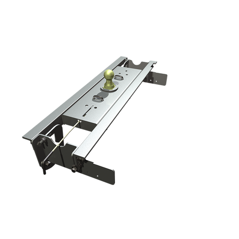 Black Steel B&W Turnoverball Gooseneck Hitch GNRK1108 - Angled Product View | United RV Parts