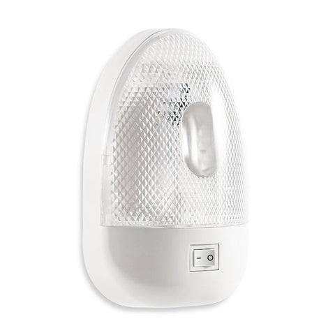 White Camco 41331 Single Dome LED Light with Toggle Switch - Right Angle View | United RV Parts