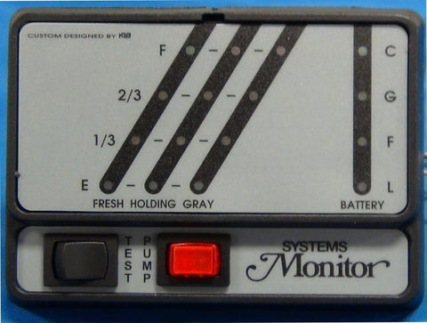 KIB K21 Tank Monitor System Panel LED Display - Front View | United RV Parts