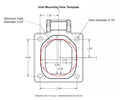 SmartPlug Inlet Mounting Hole Template - Installation Dimensions Drawing 2.43in | United RV Parts