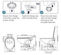 Seaflo RV Toilet Installation Instructions and Dimensions Diagram | United RV Parts