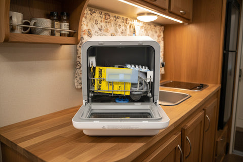 Invision | Portable Mini Dishwasher | 500-2001 | Portable / Counter Top | 18" | 1.32 Gallon | White