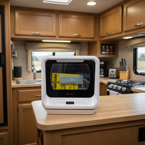 Invision | Portable Mini Dishwasher | 500-2001 | Portable / Counter Top | 18" | 1.32 Gallon | White