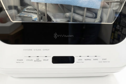 Invision | Portable Mini Dishwasher | 500-2001 | Portable / Counter Top | 18" | 1.32 Gallon | White