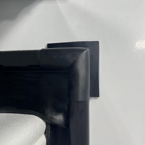 Black StyleCap Corner Cover - Installed Close-Up View | United RV Parts
