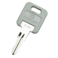 Grey Plastic Global Link G391 RV Compartment Key - Front View | United RV Parts