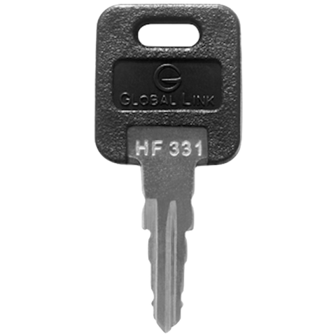 Black FIC Key Blank HF331 Global Link Bauer RV Lock Key - Front View | United RV Parts
