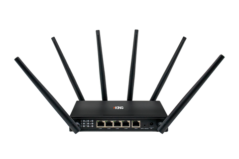 Black KING Passport KC1000 Cellular Router - Front View | United RV Parts