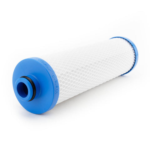 WaterPur KW1 Filter Cartridge Angled View with Blue End Caps | United RV Parts