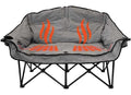 Heather Grey Kuma Lazy Bear Heated Love Seat 893-KM-BBBTHDC-HG - Front View with Heating Zones | United RV Parts