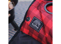 Kuma Outdoor Gear Brand Patch & Heating Button Detail on Red Plaid Love Seat | United RV Parts