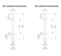Stromberg Carlson LG-177201 Landing Gear Leg Dimensions Diagram - 29.5" and 33.5" Specs | United RV Parts