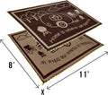 Brown Beige RV Home Mat LRVH8117 Both Sides Shown - 8x11 Dimensions with LED Border | United RV Parts
