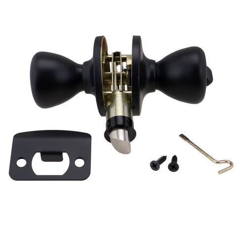 CPG | RV Interior Privacy Door Knob | LSK-C3-MB-1PK | Matte Black