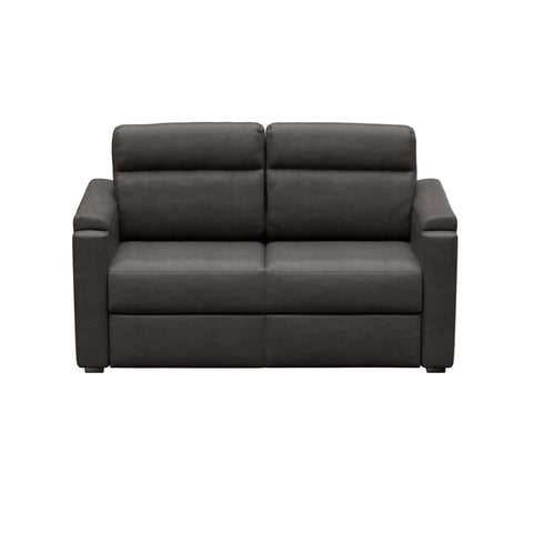 Charcoal McCoy Vinyl Lippert Heritage Series 62-Inch RV Sleeper Sofa - Front View | United RV Parts
