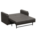 Charcoal McCoy RV Sleeper Sofa Fully Extended Bed Position - Steel Frame Detail | United RV Parts
