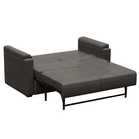 Charcoal McCoy RV Sleeper Sofa Fully Extended Bed Position - Steel Frame Detail | United RV Parts