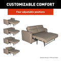 Lippert Heritage Series RV Click-Back Sofa Four Adjustable Backrest Positions Diagram | United RV Parts