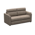 Driftwood PolyHyde Vinyl RV Clickback Sleeper Sofa 68in - Angle View | United RV Parts