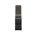 Charcoal McCoy Vinyl RV Theater Center Console with Dual Cup Holders - Front View | United RV Parts