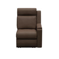 Satula Brown Heritage Left Hand RV Theater Recliner - Front View Upright Position | United RV Parts