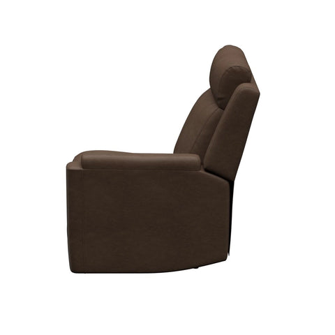 Satula Brown Lippert Heritage Theater Recliner - Right Side Profile Upright | United RV Parts